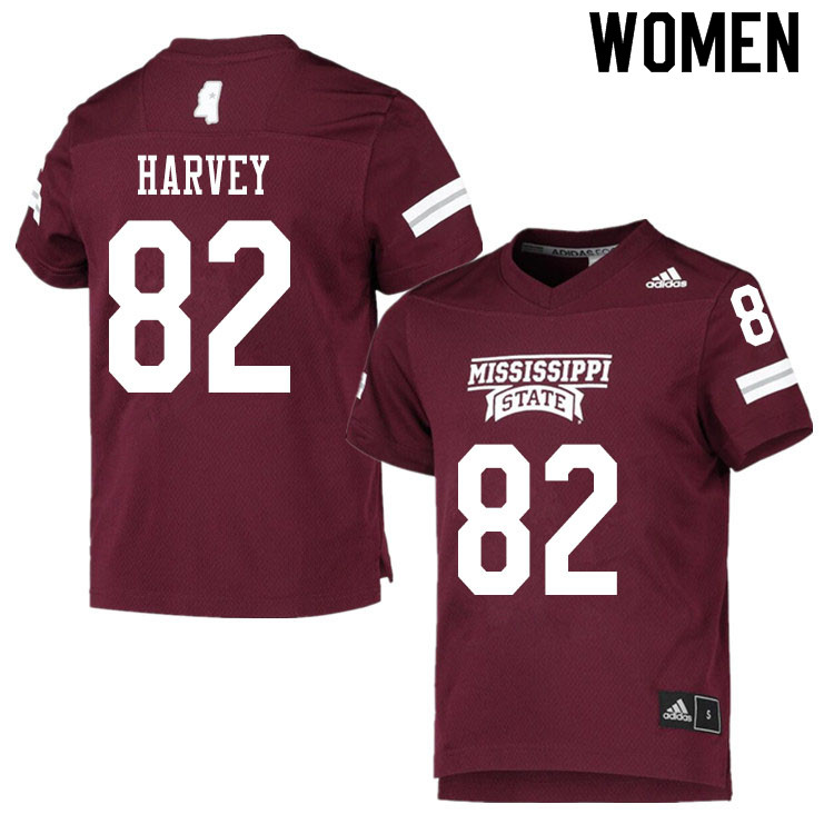 Women #82 Rufus Harvey Mississippi State Bulldogs College Football Jerseys Sale-Maroon